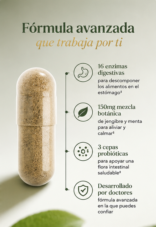 Fórmula Enzimática Avanzada Para Mejorar la Digestión