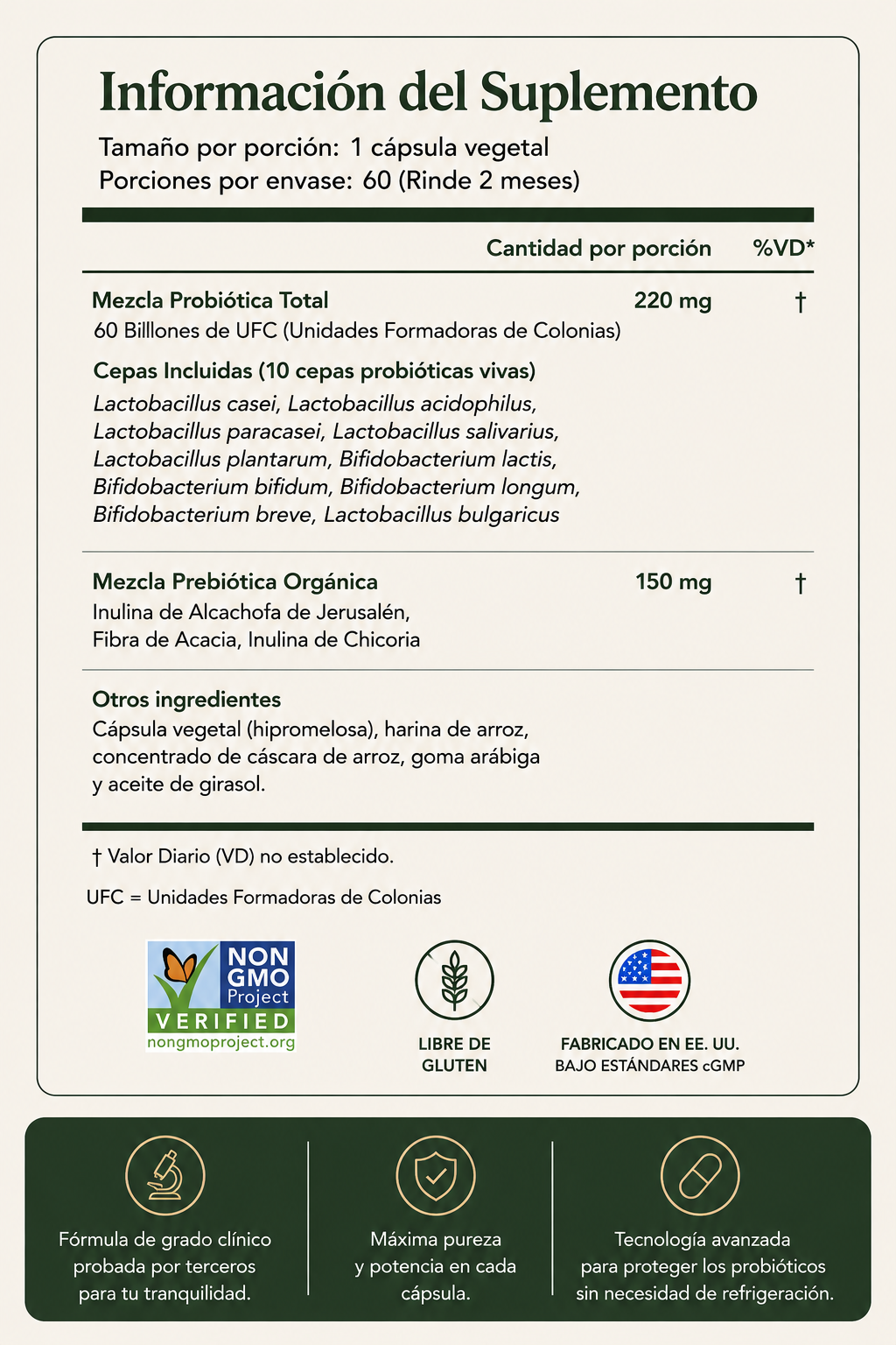 Probióticos + Prebióticos | Desinflamación y Reparación Intestinal