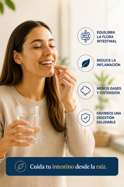Probióticos + Prebióticos | Desinflamación y Reparación Intestinal